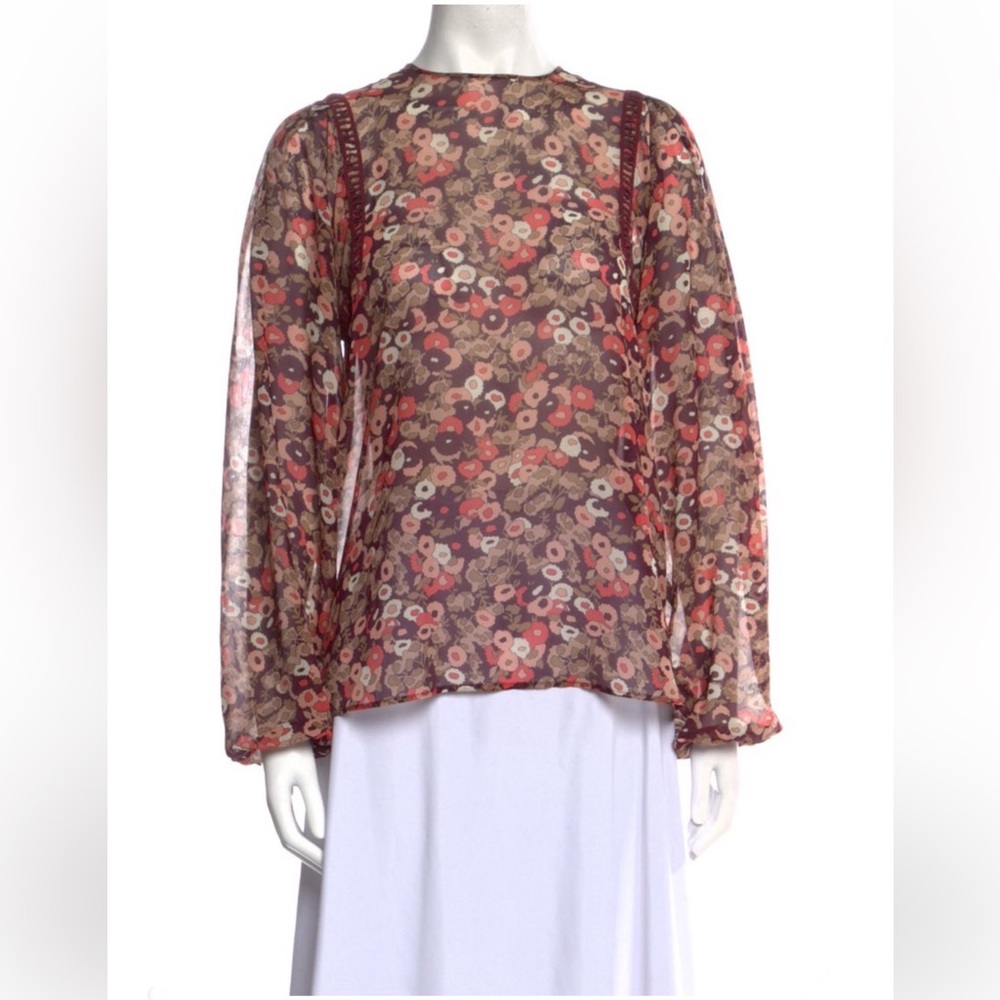 Giamba 
Chic Floral Long Sleeve Blouse